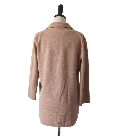 J.Crew Sophie Open Front Sweater Blazer Tan Camel Merino Wool Academia Womens XS - Picture 6 of 11